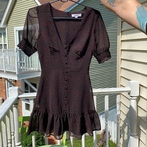 BB Dakota black dress red stars size 0 xs nwot